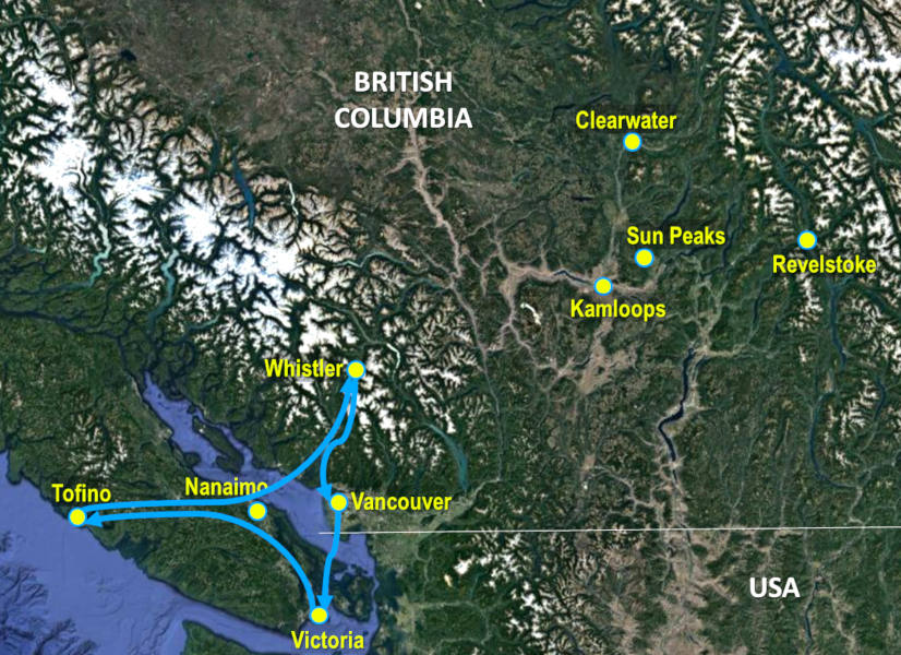 Firefly Holidays West Coast Map